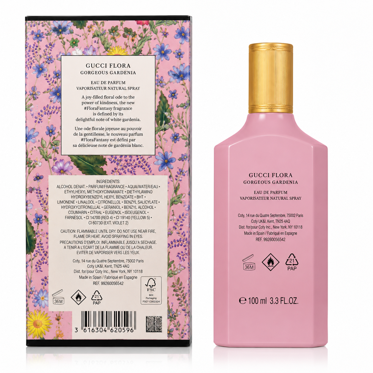 Gucci Flora Gorgeous Gardenia Eau de Parfum for Women 100ml (3.3 FL OZ)
