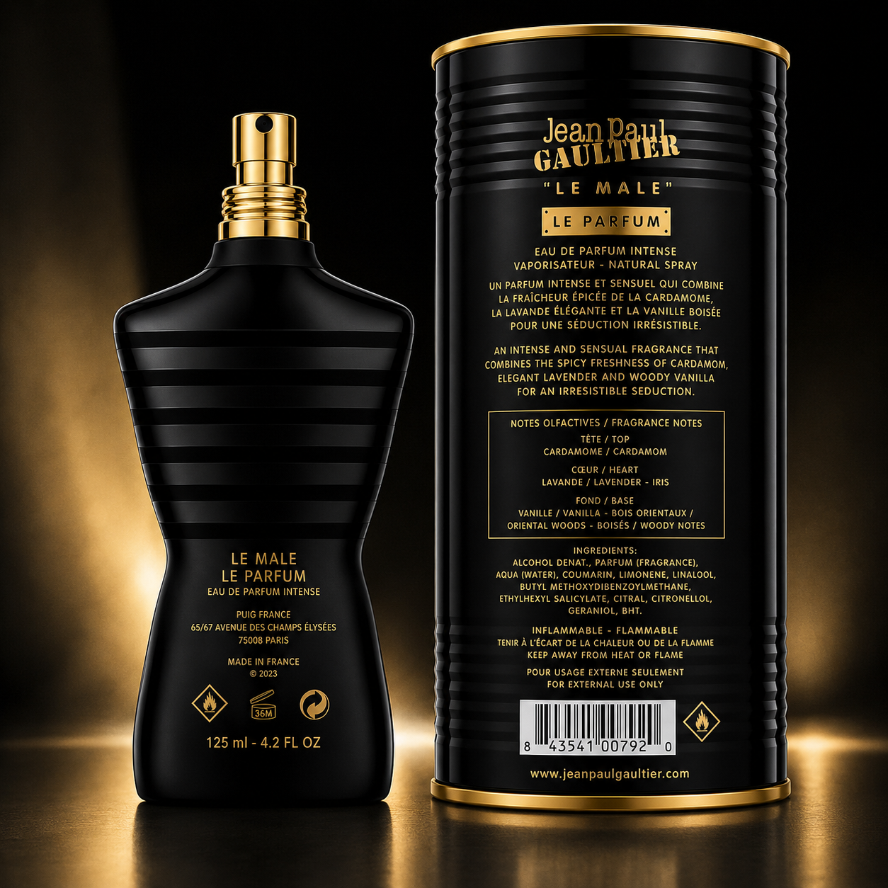 Jean Paul Gaultier Le Male Le Parfum Eau De Parfum Intense for Men – 125ml