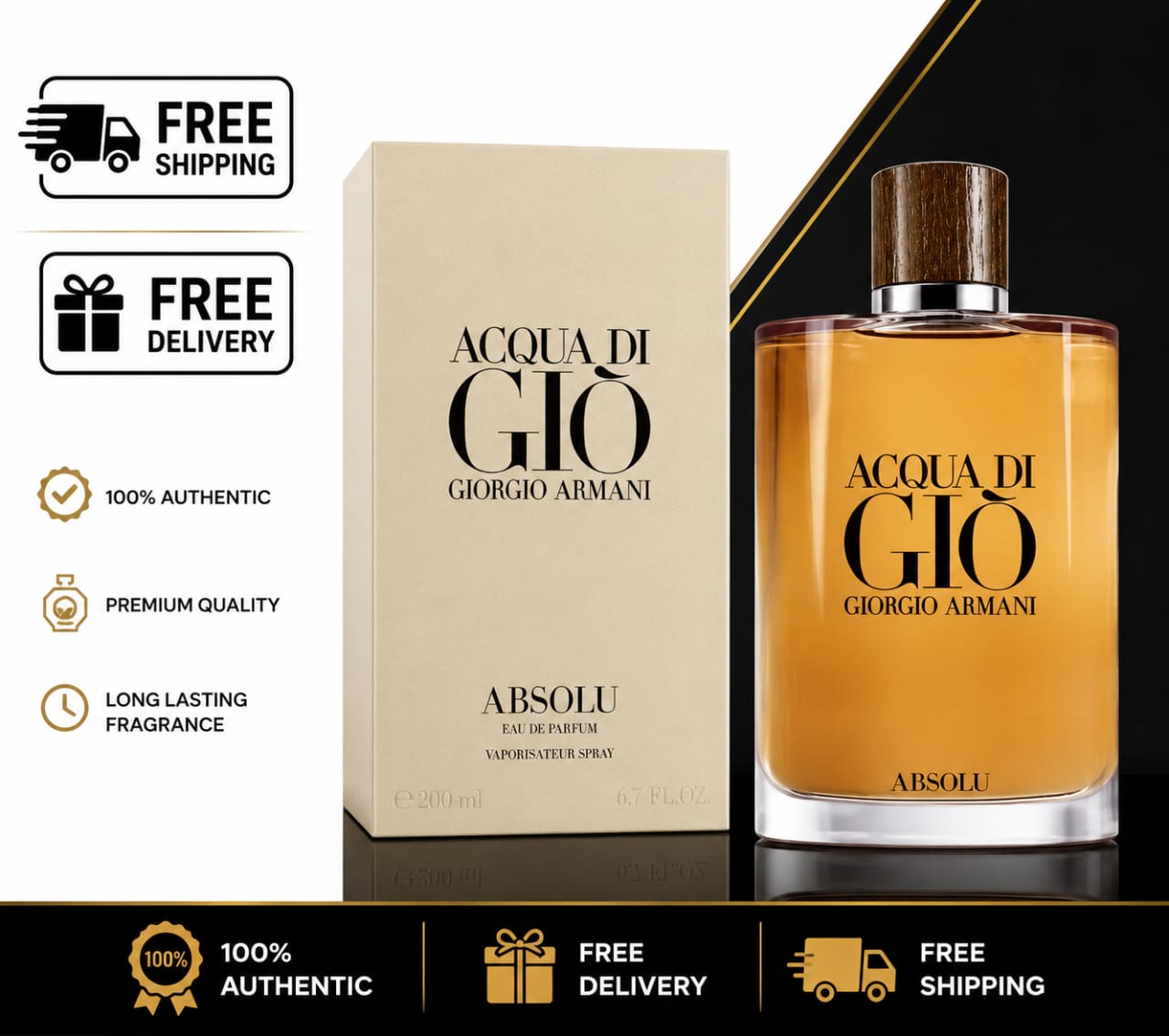 Giorgio Armani Acqua Di Giò Absolu Eau de Parfum for Men 200ml (6.7 fl oz)