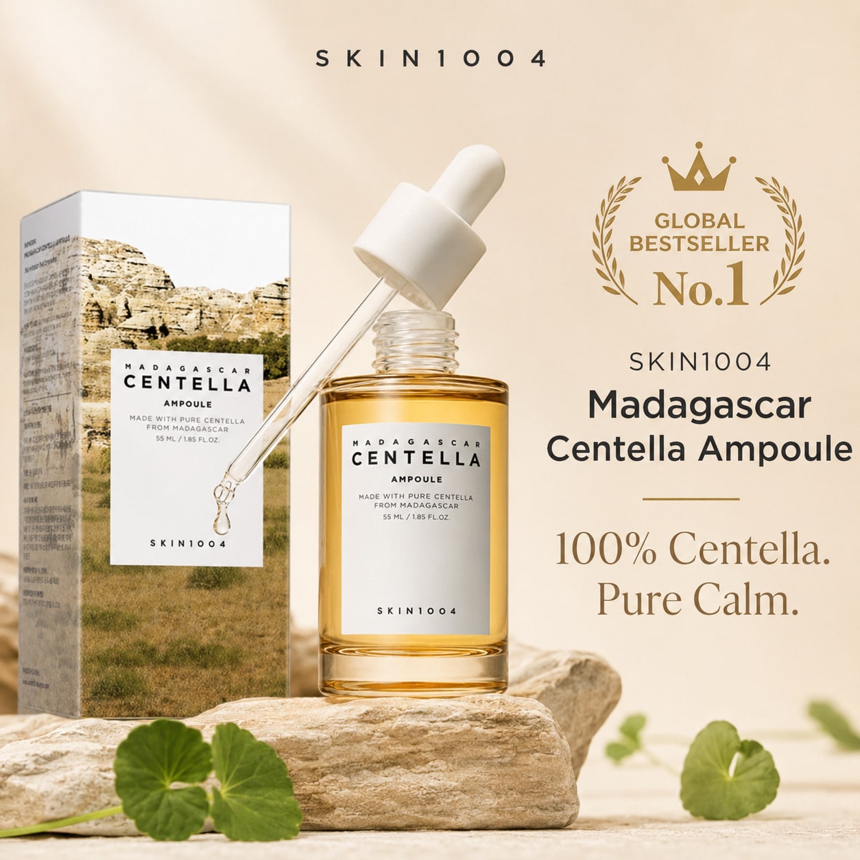 SKIN1004 Madagascar Centella Ampoule Sensitive Skin Comfort Hydrating Serum 55ml