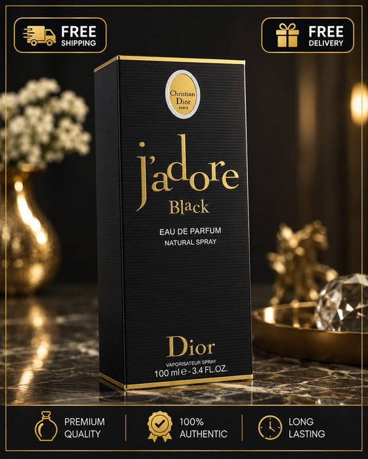 Christian Dior J'adore Black Eau De Parfum Natural Spray for Women 100ml (3.4 fl oz)